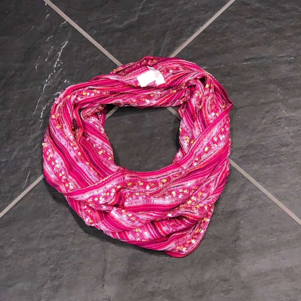 Sparkly Pink Infinity Scarf